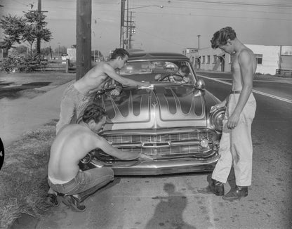 Hot Rod [four men detailing], Los Angeles