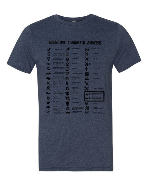 Subjective Character Analysis Code Sheet, Short sleeve T-Shirt